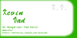 kevin vad business card